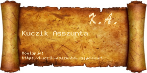Kuczik Asszunta névjegykártya